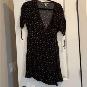 Black wrap dress